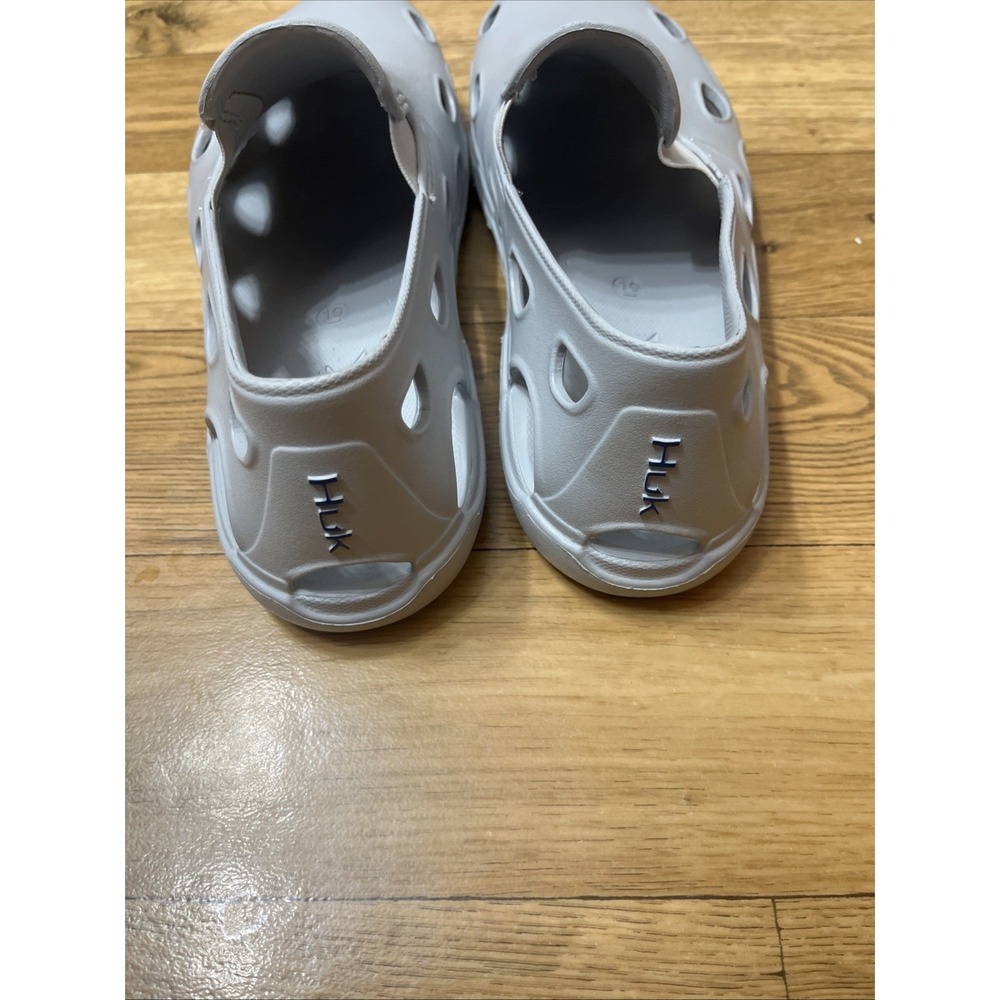 Huk Brewster Slip On Water Shoes  Fisherman Gray Perforated Boating Size 10 - Picture 3 of 6
